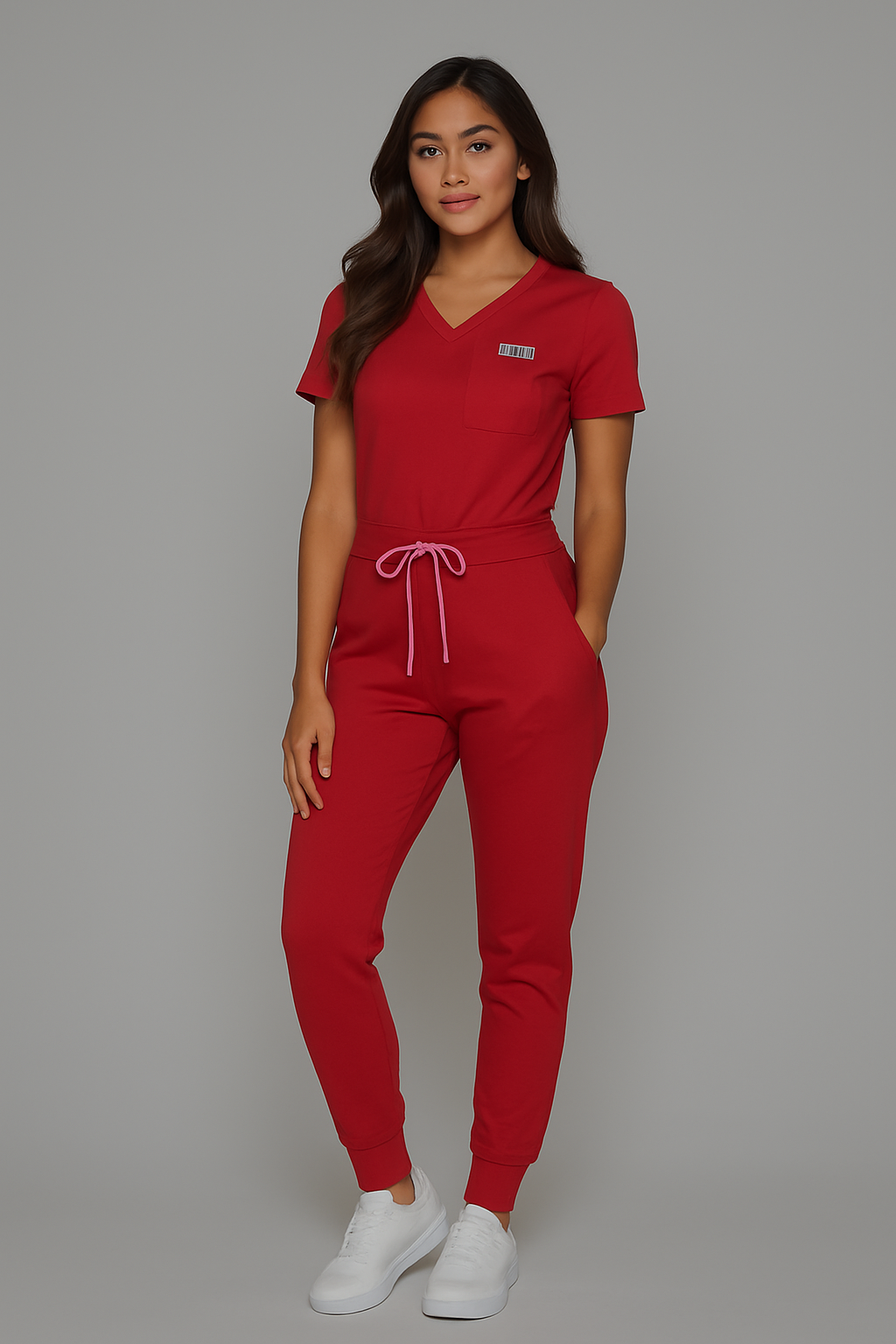On-Call Jumpsuit in Red